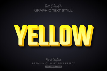 Yellow Minimalist 3D Text Style Effect