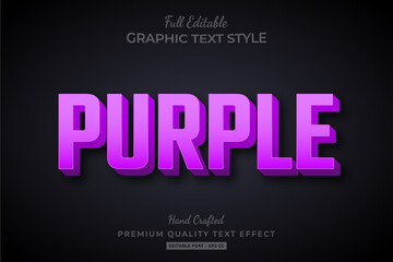 Purple Minimalist 3D Text Style Effect