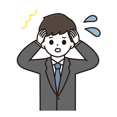 ビジネスマン パニック イラスト