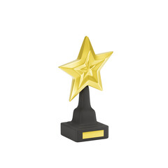 Golden award isolated on white background