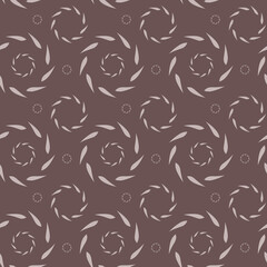 Brown simple circle seamless pattern background vector illustration. 