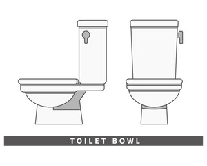 トイレ 便器 清潔 掃除 修理 水洗 タンク モノクロ
