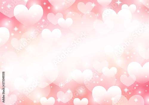 キラキラ背景素材 ハートのキラキラ背景 ピンク Background Poster Backgrou Kinusara