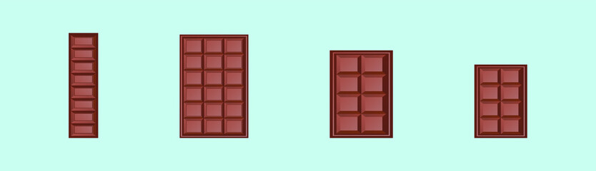 set of chocolate icon design template with various models. vector illustration