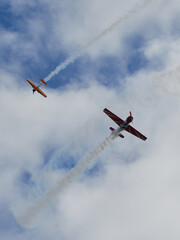 Pilot performances of Yak piston aircraft at the air show
