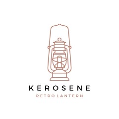 kerosene retro lantern logo vector icon illustration