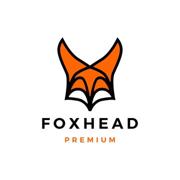 fox head logo vector icon illustration