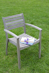 wooden chair on grass