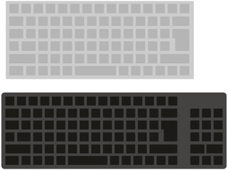 パソコンのキーボードのイラスト