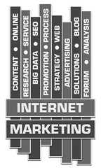 Obraz premium Internet Marketing Grey Vertical Squares Boxes 