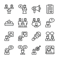 Controversy Line Icons Pack 