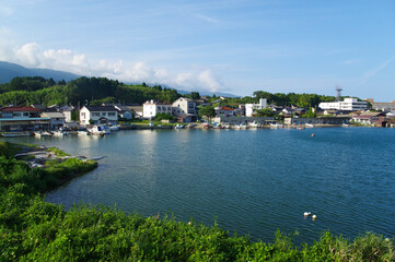 Fototapeta na wymiar 新潟県最大の大きさを誇る加茂湖