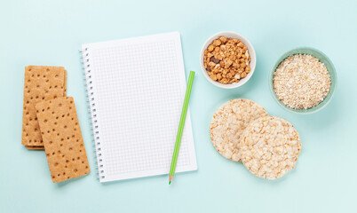 Healthy food and weigh loss concept