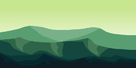 Vector ilustration of mountain landscape traveling wallpaper background good for travel blogging, travel design, tourism