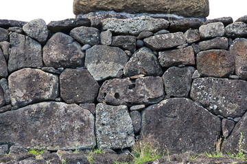 Rapa Nui. The statue Moai in Ahu Tongariki on Easter Island, Chile