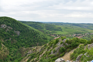 Naklejka premium View of the mountains of Lazberc in Hungary