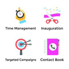 Business Elements Flat Vectors 
