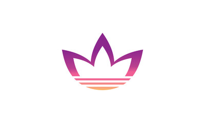 purple flower vector logo