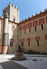 Central courtyard of Rocchetta Mattei. Italy