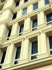 A lot of window vintage  in a condominium building at bangkok thailand.