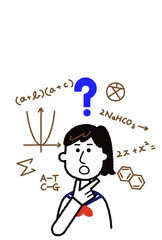 中高の勉強内容を疑問に思う女子中学生高校生