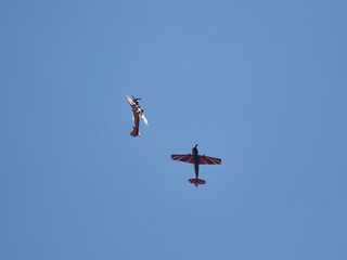 Pilot performances of Yak piston aircraft at the air show