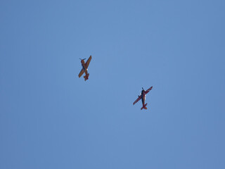 Pilot performances of Yak piston aircraft at the air show