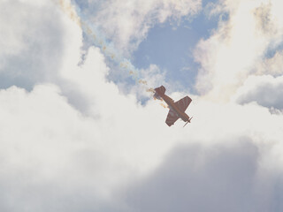 Pilot performances of Yak piston aircraft at the air show