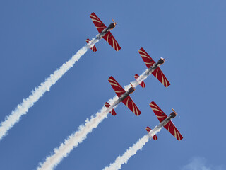 Pilot performances of Yak piston aircraft at the air show