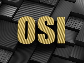OSI acronym (Open Systems Interconnection model) - obrazy, fototapety, plakaty