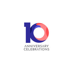 10 Years Anniversary Celebration Vector Template Design Illustration