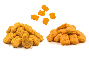 Nuggets isolated on a white background.