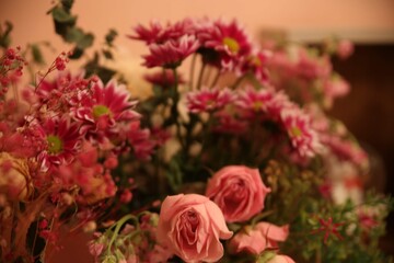 꽃병에 꽂힌 꽃 사진