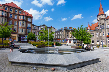 Fontanna stare miasto plac kamienice © Dariusz