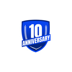 10 Years Anniversary Celebration Vector Template Design Illustration