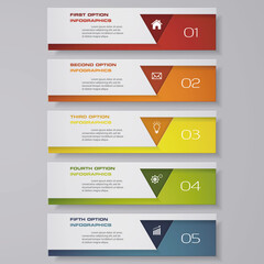 Design clean number banners template. Vector. EPS 10.	