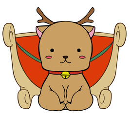 トナカイとソリ