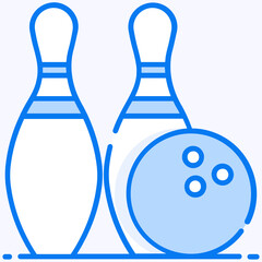
A recreational activity or sport, bowling game icon
