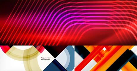 Collection of minimal geometric abstract backgrounds for covers, banners, flyers and posters and other templates