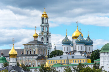 Fototapeta na wymiar Picturesque view of Trinity Lavra of St. Sergius in Sergiyev Posad in Russia.