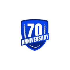 70 Years Anniversary Celebration Vector Template Design Illustration