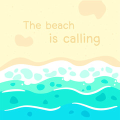 sand and blue sea wave vector background