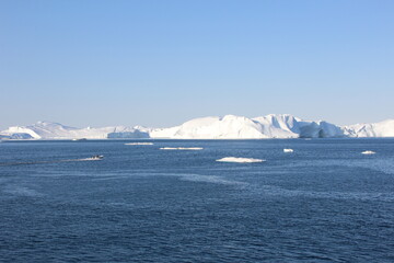 Icebergs in Disko Bay, Ilulissat, Greenland.