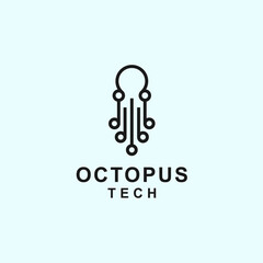 tech octopus logo. tech icon © fan dana