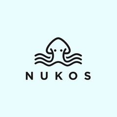 abstract octopus logo. octopus icon