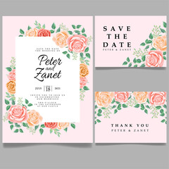 beautiful wedding event invitation card editable template