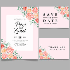 beautiful wedding event invitation card editable template