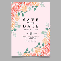 beautiful wedding event invitation card editable template