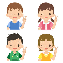 笑顔の男の子のアイコン セット 子ども イラスト Wall Mural Ykc 笑顔の男の子のアイコン セット 子ども イラスト Wall Mural Ykc