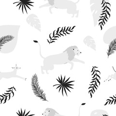 アニマル　シンプルアート　背景　パターン　動物イラスト